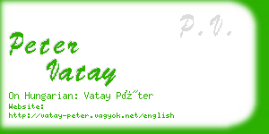 peter vatay business card